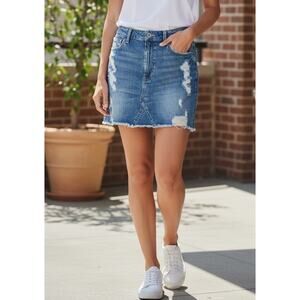 Hollister distressed, high-rise, vintage stretch, mini skirts size 9/29 Y2K